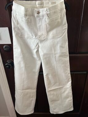 Frame Denim Women's slim palazzo modernist pocket Jeans AU natural clean